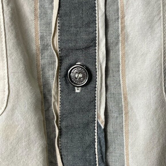 Burberry Kid's Cream Grey Sleeveless Striped Cotton Dress Size 10 Years - Picture 7 of 8